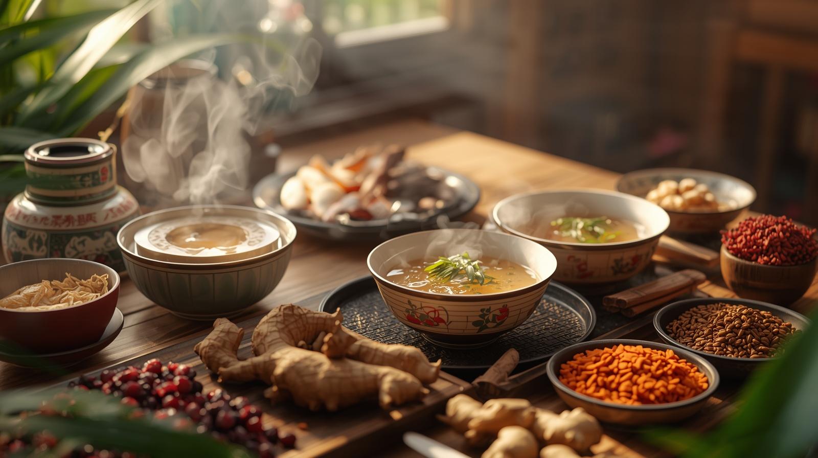 (中午，中医食疗，烟火人气。 疗愈身心的图片) 1920 x 1080px