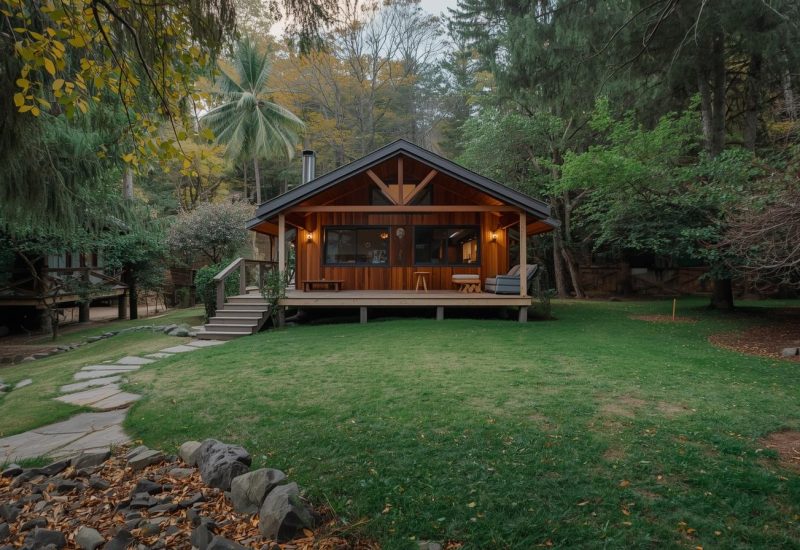Immerse yourself in serene environments designed for deep relaxation, rejuvenation, and personal growth. Find your sanctuary. 一张宁静的疗养环境图片山间小屋 290px