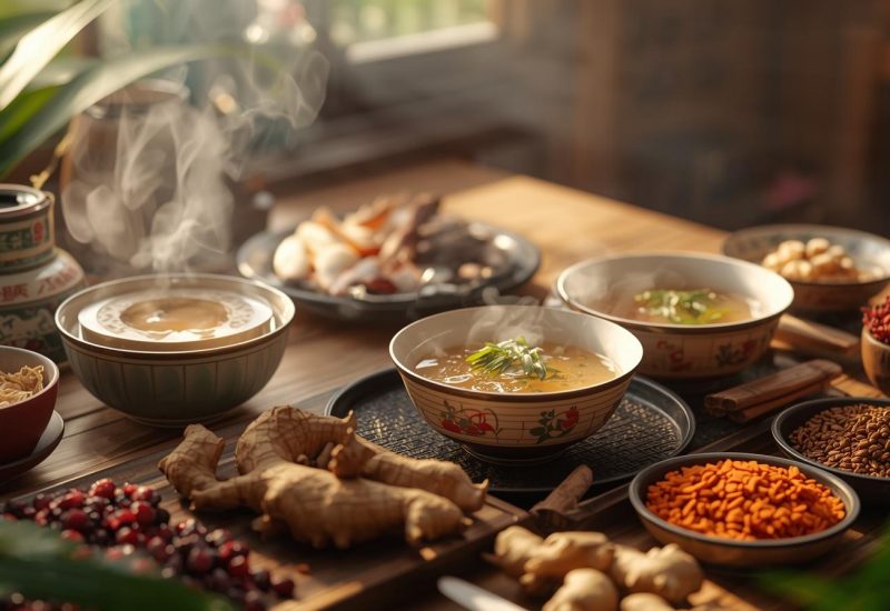 (中午，中医食疗，烟火人气。 疗愈身心的图片) 1920 x 1080px